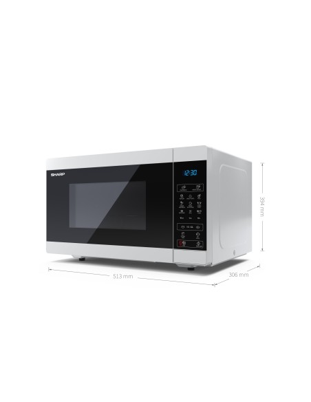 Sharp YC-MG51E-W forno a microonde Superficie piana Microonde con grill 25 L 900 W Nero, Bianco