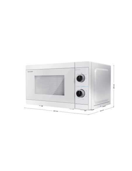 Sharp YC-MS01E-C forno a microonde Superficie piana Solo microonde 20 L 800 W Bianco Sharp YC-MS01E-C forno a microonde Superficie piana Solo microonde 20 L 800 W Bianco