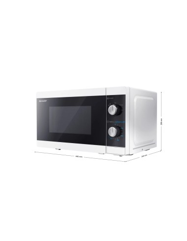 Sharp YC-MS01E-W forno a microonde Superficie piana Solo microonde 20 L 800 W Nero, Bianco