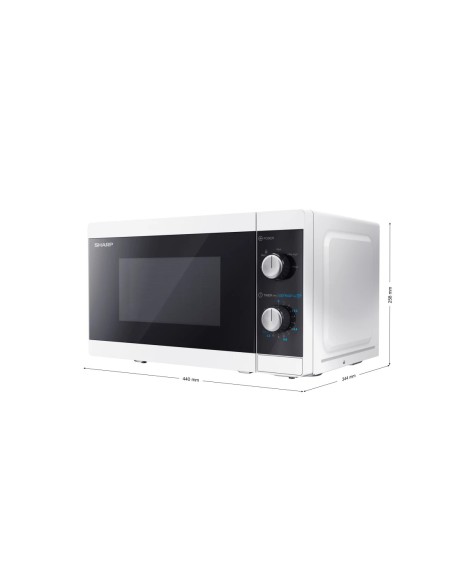 Sharp YC-MS01E-W forno a microonde Superficie piana Solo microonde 20 L 800 W Nero, Bianco