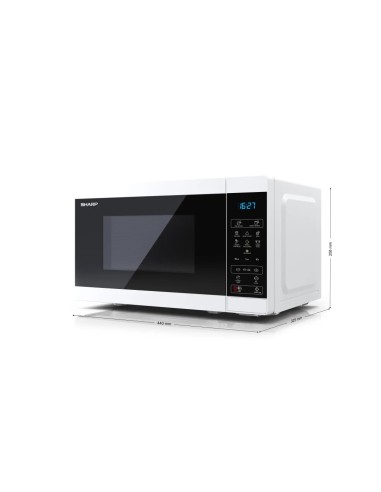 Sharp YC-MS02E-W forno a microonde Superficie piana Solo microonde 20 L 800 W Nero, Bianco