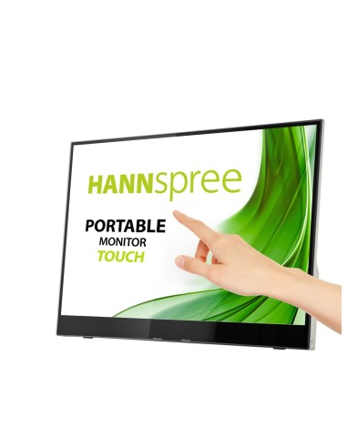 Hannspree HT161CGB Monitor PC 39,6 cm (15.6") 1920 x 1080 Pixel Full HD LED Touch screen Nero, Argento