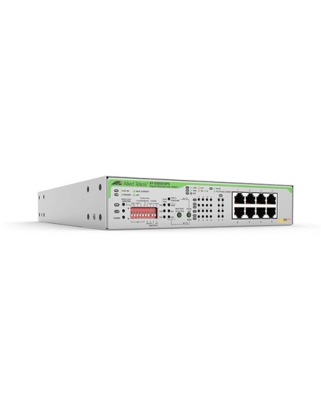 Allied Telesis GS920 8PS Non gestito Gigabit Ethernet (10 100 1000) Supporto Power over Ethernet (PoE) Acciaio inossidabile