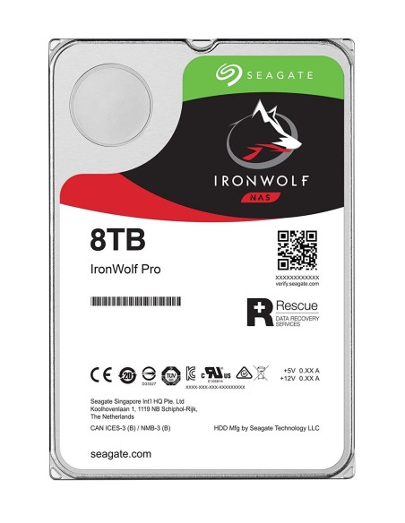 Seagate IronWolf Pro ST8000NE001 disco rigido interno 3.5" 8000 GB Serial ATA III