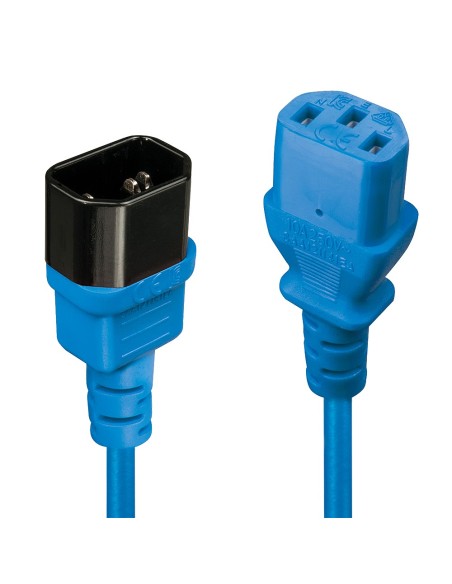 Lindy 30472 cavo di alimentazione Blu 2 m Accoppiatore C13 Accoppiatore C14