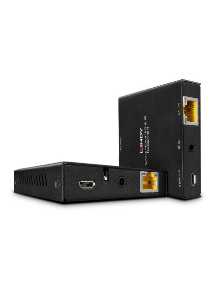 Lindy 38205 moltiplicatore AV Trasmettitore e ricevitore AV Nero