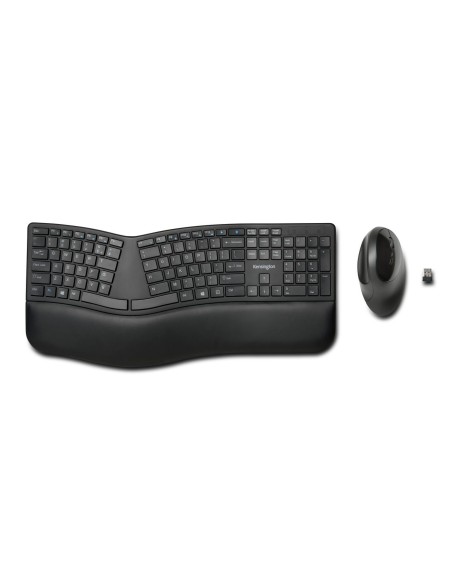 Kensington Pro Fit Ergo tastiera Mouse incluso RF senza fili + Bluetooth QWERTY Inglese UK Nero