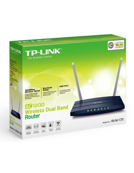 TP-Link Archer C50 router wireless Fast Ethernet Dual-band (2.4 GHz 5 GHz) Nero