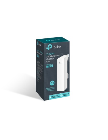 TP-Link 2.4GHz 300Mbps 9dBi Outdoor CPE 300 Mbit s Bianco Supporto Power over Ethernet (PoE)