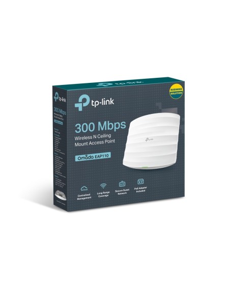 TP-Link EAP110 punto accesso WLAN 300 Mbit s Bianco Supporto Power over Ethernet (PoE)