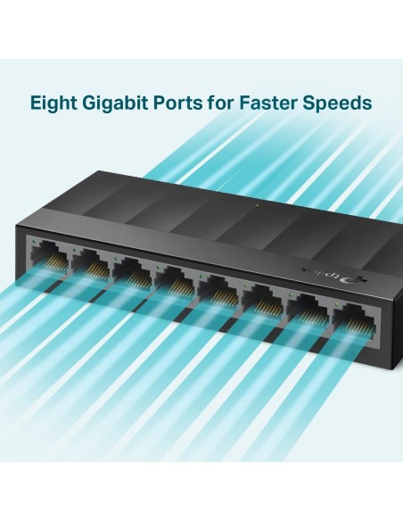 TP-Link LS1008G switch di rete Non gestito Gigabit Ethernet (10 100 1000) Nero