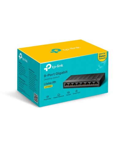 TP-Link LS1008G switch di rete Non gestito Gigabit Ethernet (10 100 1000) Nero