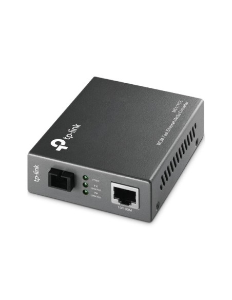 TP-Link MC111CS convertitore multimediale di rete 100 Mbit s Modalità singola Nero