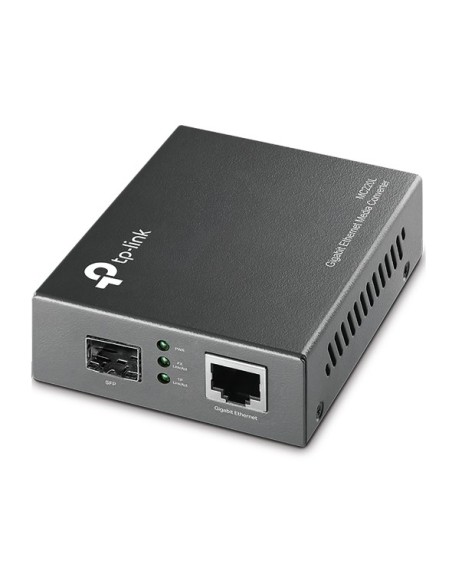 TP-Link MC220L convertitore multimediale di rete 1000 Mbit s Modalità multipla, Modalità singola Nero