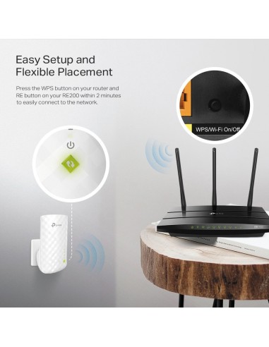 TP-Link RE200 moltiplicatore di rete Ripetitore di rete Bianco 10, 100 Mbit s