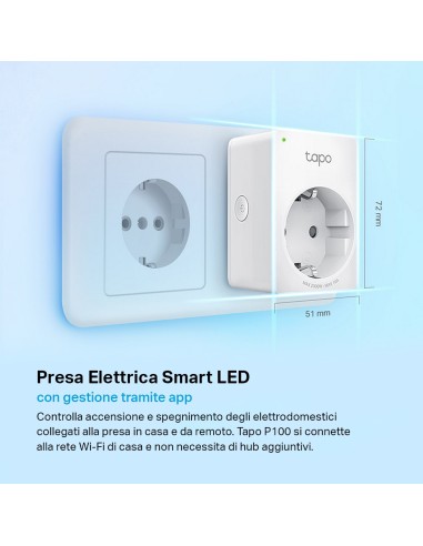 TP-Link Tapo P100 presa intelligente 2300 W Bianco