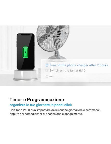 TP-Link Tapo P100 presa intelligente 2300 W Bianco