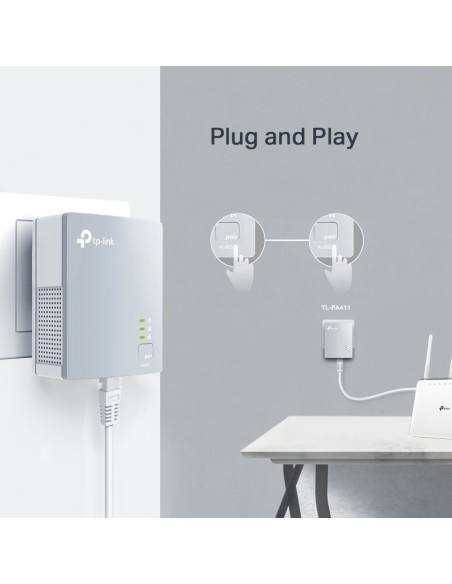 TP-Link PA411KIT 500 Mbit s Collegamento ethernet LAN Bianco 2 pz
