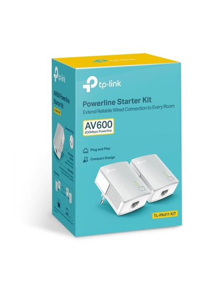 TP-Link PA411KIT 500 Mbit s Collegamento ethernet LAN Bianco 2 pz