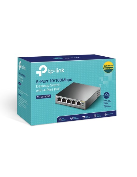 TP-Link TL-SF1005P switch di rete Non gestito Fast Ethernet (10 100) Supporto Power over Ethernet (PoE) Nero