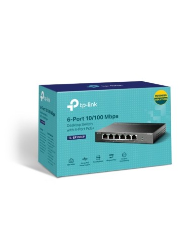 TP-Link TL-SF1006P switch di rete Non gestito Fast Ethernet (10 100) Supporto Power over Ethernet (PoE) Nero