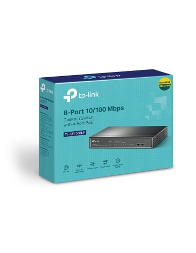 TP-Link TL-SF1008LP switch di rete Non gestito Fast Ethernet (10 100) Supporto Power over Ethernet (PoE) Nero