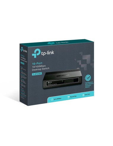 TP-Link TL-SF1016D switch di rete Fast Ethernet (10 100) Nero