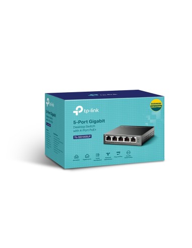 TP-Link TL-SG1005LP switch di rete Non gestito Gigabit Ethernet (10 100 1000) Supporto Power over Ethernet (PoE) Nero