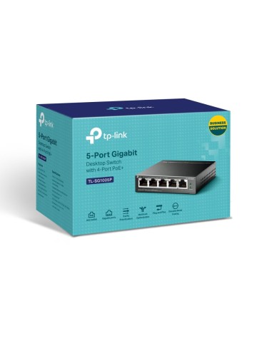 TP-Link TL-SG1005P switch di rete Non gestito Gigabit Ethernet (10 100 1000) Supporto Power over Ethernet (PoE) Nero