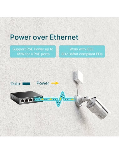 TP-Link TL-SG1005P switch di rete Non gestito Gigabit Ethernet (10 100 1000) Supporto Power over Ethernet (PoE) Nero