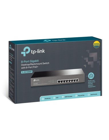 TP-Link TL-SG1008MP switch di rete Non gestito Gigabit Ethernet (10 100 1000) Supporto Power over Ethernet (PoE) Nero