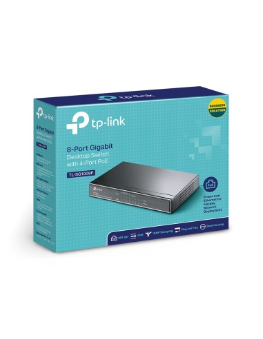 TP-Link TL-SG1008P switch di rete Non gestito Gigabit Ethernet (10 100 1000) Supporto Power over Ethernet (PoE) Nocciola