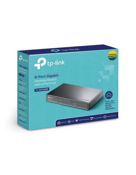 TP-Link TL-SG1008P switch di rete Non gestito Gigabit Ethernet (10 100 1000) Supporto Power over Ethernet (PoE) Nocciola