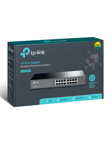 TP-Link TL-SG1016D switch di rete Non gestito L2 Gigabit Ethernet (10 100 1000) Nero