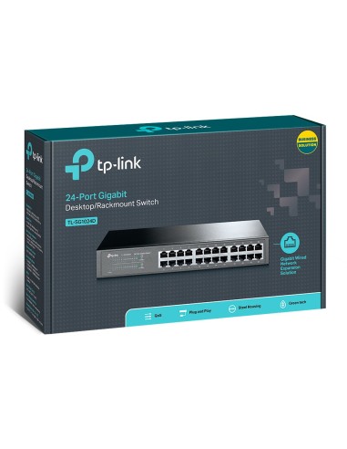 TP-Link TL-SG1024D switch di rete Non gestito Gigabit Ethernet (10 100 1000) Grigio