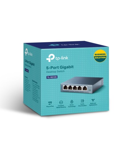 TP-Link TL-SG105 switch di rete Non gestito L2 Gigabit Ethernet (10 100 1000) Nero