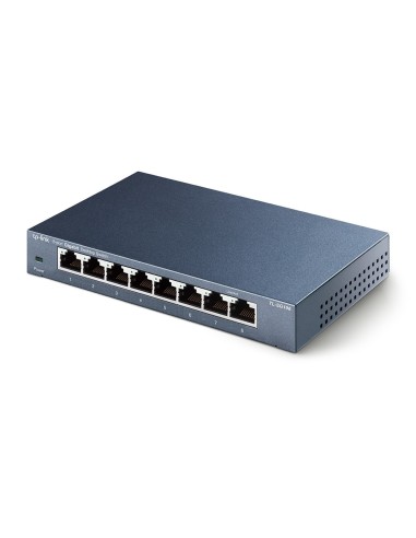 TP-Link TL-SG108 switch di rete Non gestito L2 Gigabit Ethernet (10 100 1000) Nero