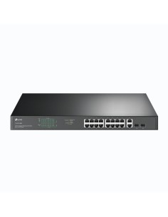 TP-Link TL-SG1218MP switch di rete Non gestito Gigabit Ethernet (10 100 1000) Supporto Power over Ethernet (PoE) 1U Nero