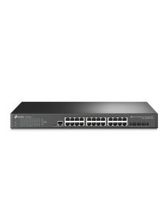 TP-Link TL-SG3428X switch di rete Gestito L2+ L3 Gigabit Ethernet (10 100 1000) 1U Nero