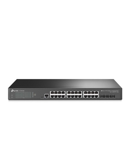 TP-Link TL-SG3428X switch di rete Gestito L2+ L3 Gigabit Ethernet (10 100 1000) 1U Nero