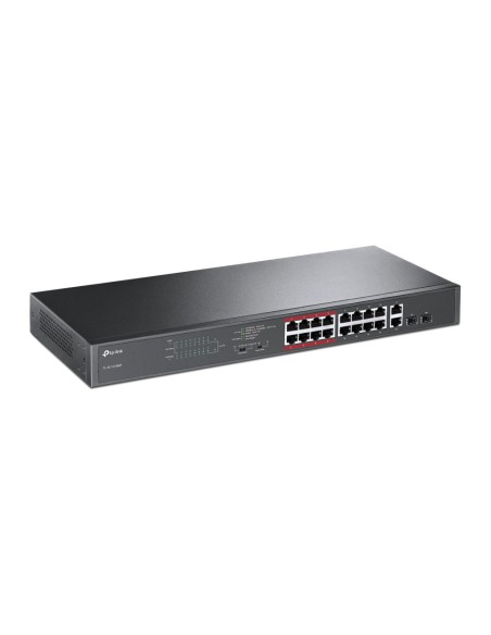 TP-Link TL-SL1218MP switch di rete Non gestito Gigabit Ethernet (10 100 1000) Supporto Power over Ethernet (PoE) Nero