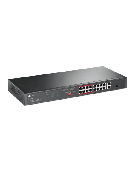 TP-Link TL-SL1218P switch di rete Non gestito Gigabit Ethernet (10 100 1000) Supporto Power over Ethernet (PoE) 1U Nero