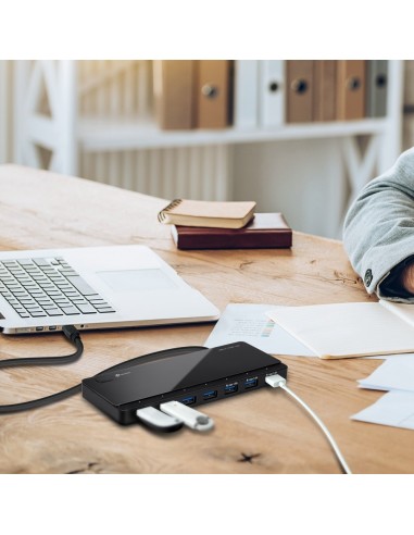 TP-Link UH700 hub di interfaccia USB 3.2 Gen 1 (3.1 Gen 1) Micro-B 5000 Mbit s Nero