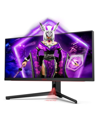 AOC AGON PRO AG344UXM Monitor PC 86,4 cm (34") 3440 x 1440 Pixel UltraWide Quad HD LED Nero, Rosso