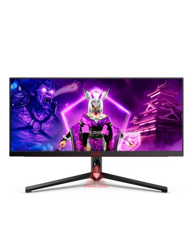 AOC AGON PRO AG344UXM Monitor PC 86,4 cm (34") 3440 x 1440 Pixel UltraWide Quad HD LED Nero, Rosso