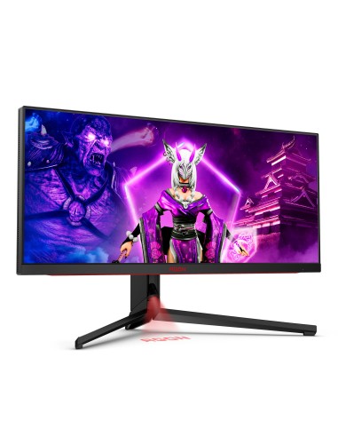 AOC AGON PRO AG344UXM Monitor PC 86,4 cm (34") 3440 x 1440 Pixel UltraWide Quad HD LED Nero, Rosso