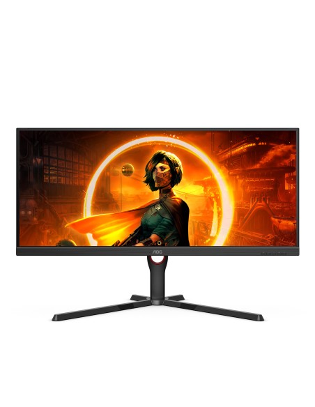 AOC G3 U34G3XM EU LED display 86,4 cm (34") 3440 x 1440 Pixel UltraWide Quad HD Nero, Rosso
