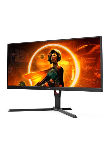 AOC G3 U34G3XM EU LED display 86,4 cm (34") 3440 x 1440 Pixel UltraWide Quad HD Nero, Rosso