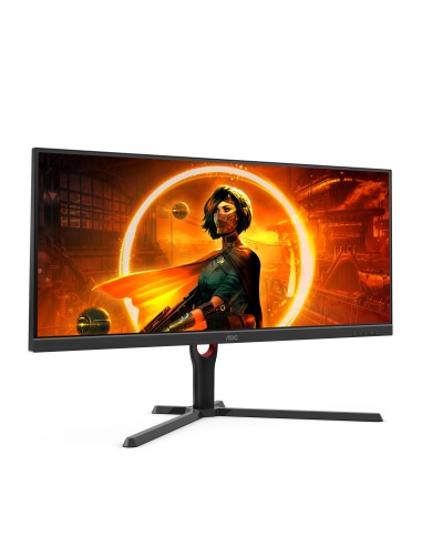 AOC G3 U34G3XM EU LED display 86,4 cm (34") 3440 x 1440 Pixel UltraWide Quad HD Nero, Rosso