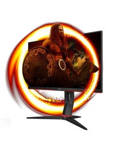 AOC 24G2SPU BK Monitor PC 60,5 cm (23.8") 1920 x 1080 Pixel Full HD Nero, Rosso 2